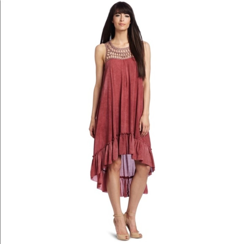 Rebecca Minkoff Karla Long Dress Rose 10